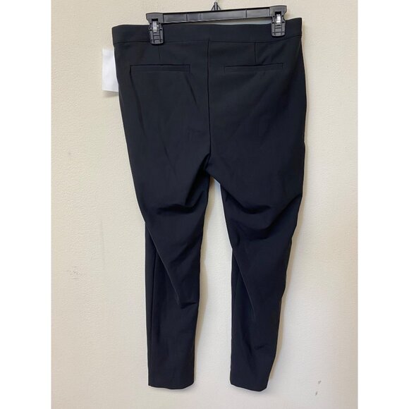 Calvin Klein Women's Black Solid Casual Mid Rise Slim Fit Ankle Dress Pants NWT - Picture 3 of 5